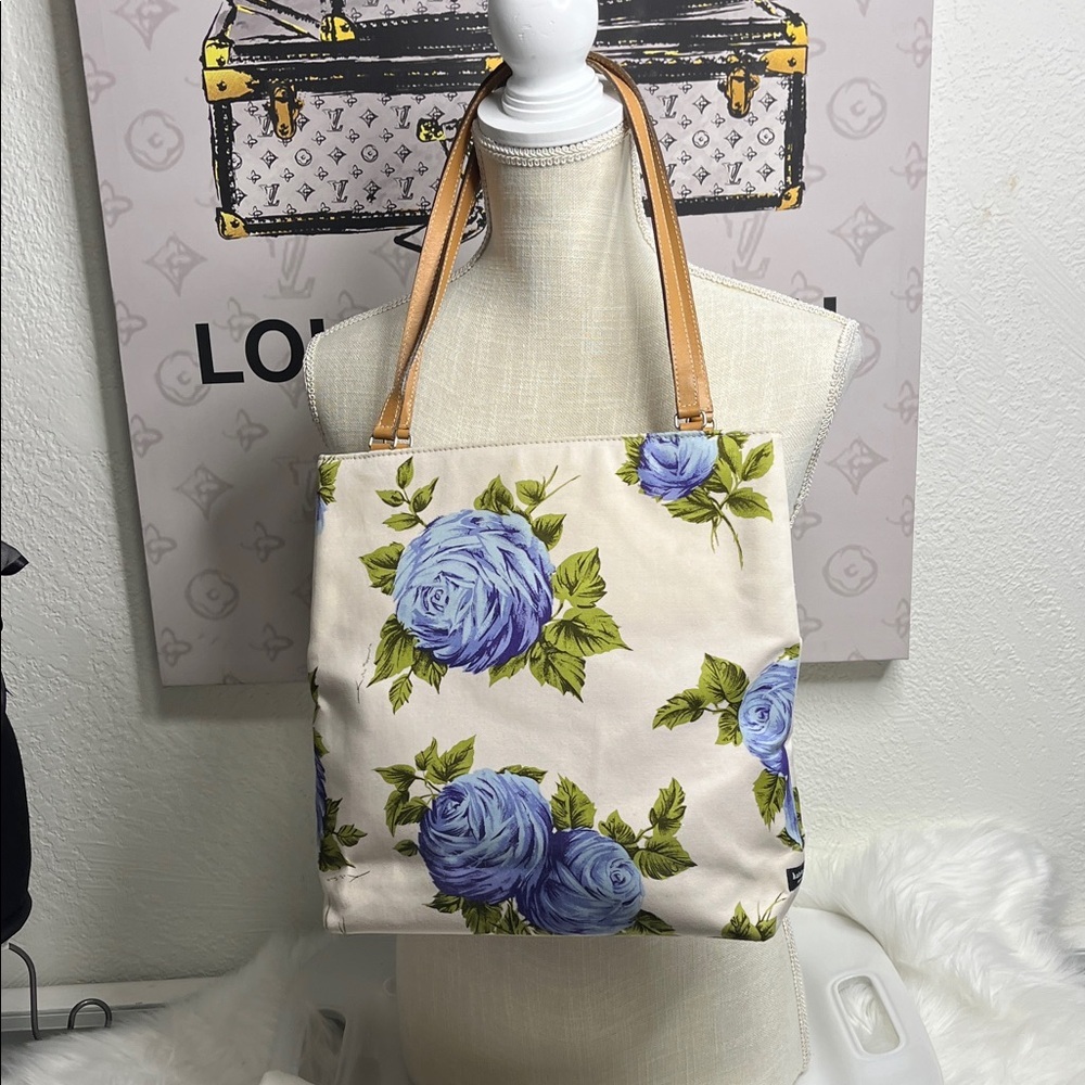 Kate Spade 1999 Vintage Blue Rose handbag
